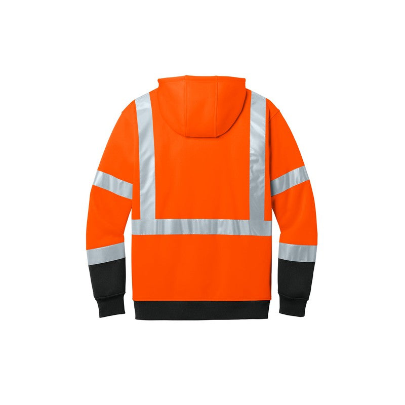 QNERGY CornerStone® ANSI 107 Class 3 Heavy-Duty Fleece Pullover Hoodie - Safety Orange