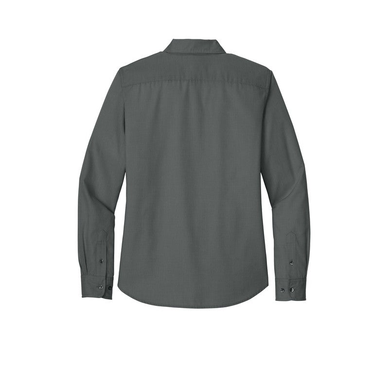 QNERGY Port Authority® Women’s Long Sleeve Nailhead Easy Care Shirt - Deep Black