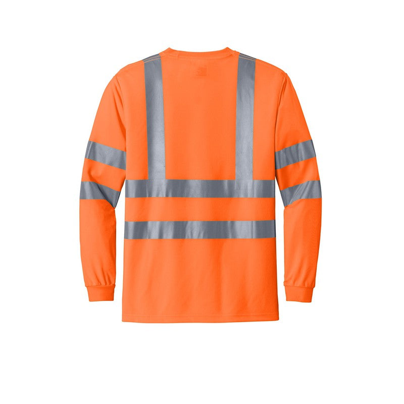 QNERGY CornerStone® - ANSI 107 Class 3 Long Sleeve Snag-Resistant Reflective T-Shirt - Safety Orange