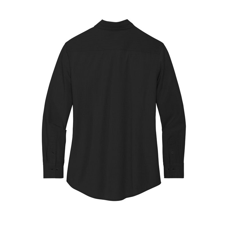 QNERGY Mercer+Mettle® Women’s Long Sleeve Stretch Woven Shirt - BLACK