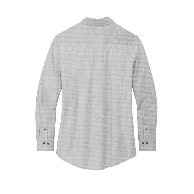 QNERGY Mercer+Mettle® Women’s Long Sleeve Stretch Woven Shirt - Gusty Grey End On End