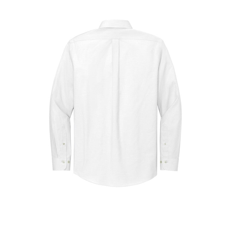 QNERGY Brooks Brothers® Wrinkle-Free Stretch Pinpoint Shirt - WHITE