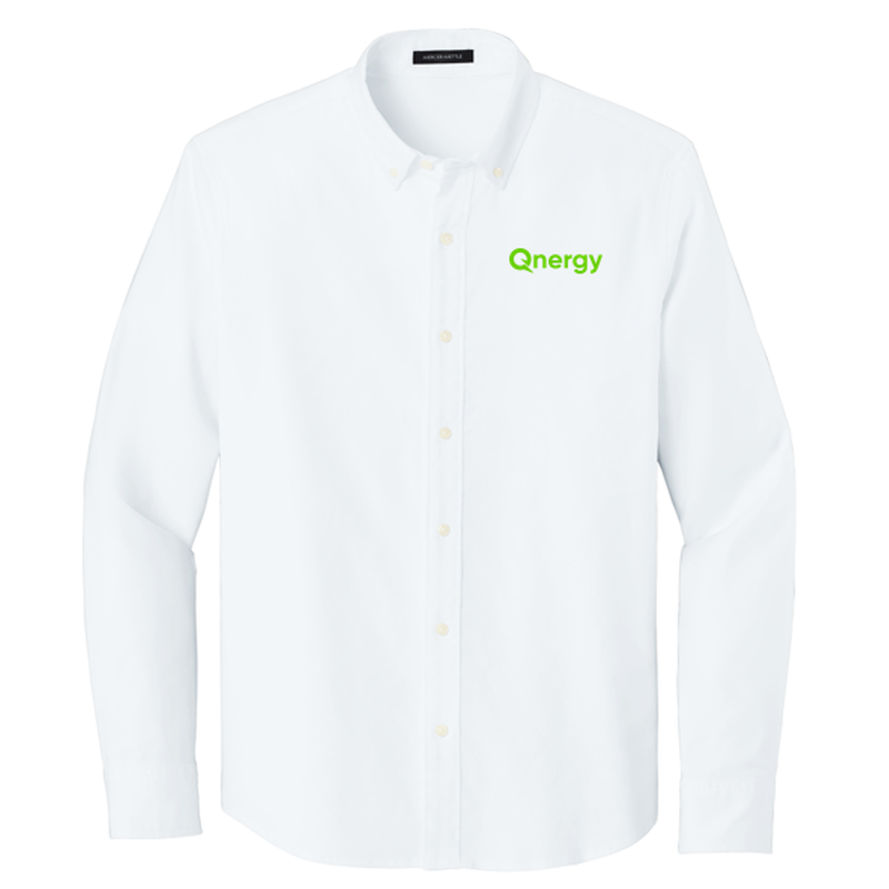 QNERGY Mercer+Mettle® Long Sleeve Modern Oxford Shirt - WHITE