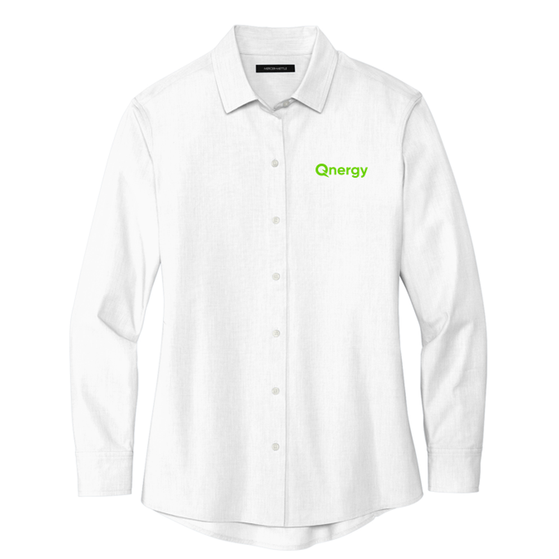 QNERGY Mercer+Mettle® Women’s Long Sleeve Stretch Woven Shirt - WHITE