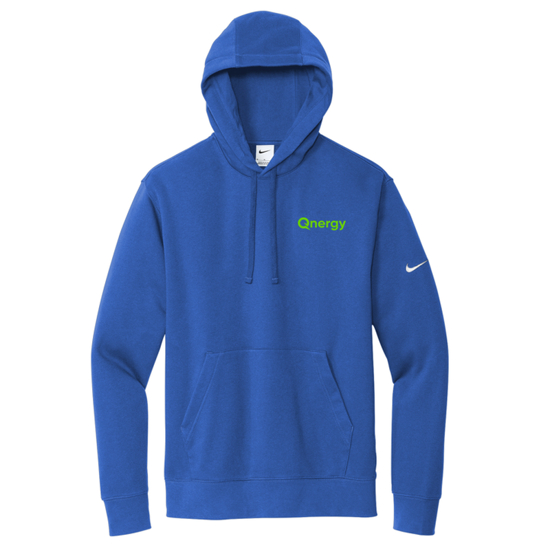 QNERGY Nike Club Fleece Sleeve Swoosh Pullover Hoodie - Royal