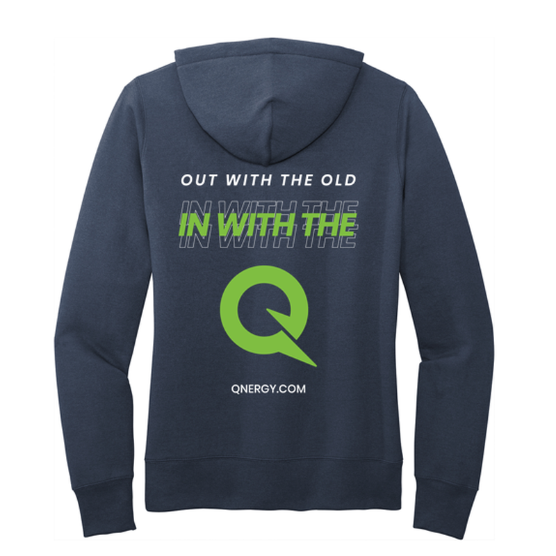 QNERGY Port & Company® Women's Core Fleece Pullover Hooded Sweatshirt - IN WITH THE Q NAVY