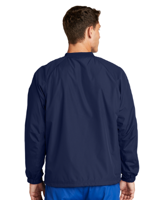 QNERGY Sport-Tek® V-Neck Raglan Wind Shirt - True Navy
