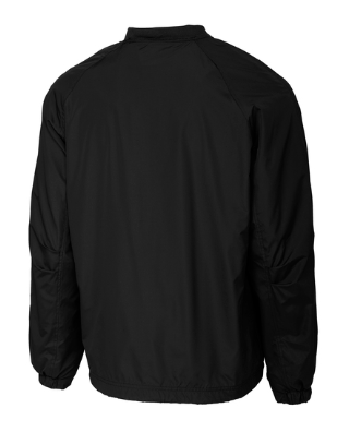 QNERGY Sport-Tek® V-Neck Raglan Wind Shirt - Black