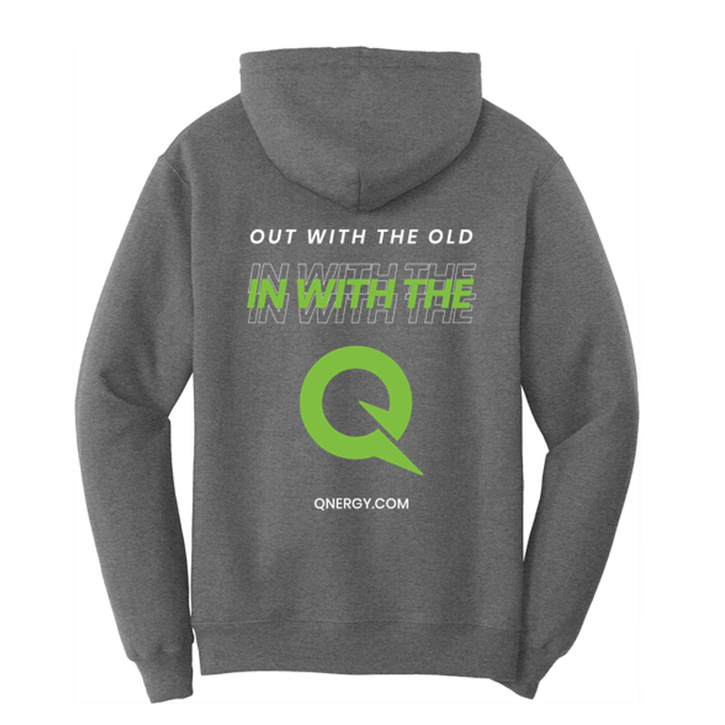 QNERGY Port & Company® Core Fleece Pullover Hooded Sweatshirt - IN WITH THE Q - Graphite Heather