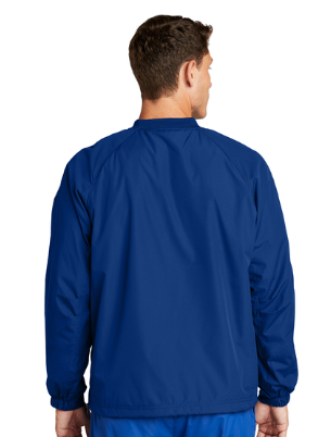 QNERGY Sport-Tek® V-Neck Raglan Wind Shirt - True Royal