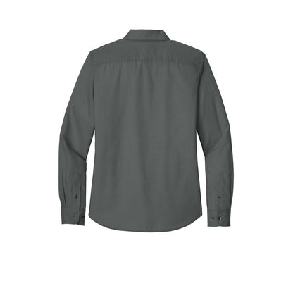 QNERGY Port Authority® Women’s Long Sleeve Nailhead Easy Care Shirt - Deep Black