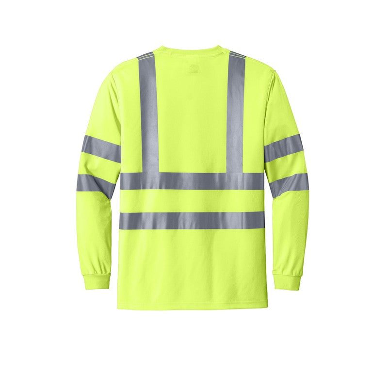 QNERGY CornerStone® - ANSI 107 Class 3 Long Sleeve Snag-Resistant Reflective T-Shirt - Safety Yellow