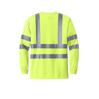 QNERGY CornerStone® - ANSI 107 Class 3 Long Sleeve Snag-Resistant Reflective T-Shirt - Safety Yellow