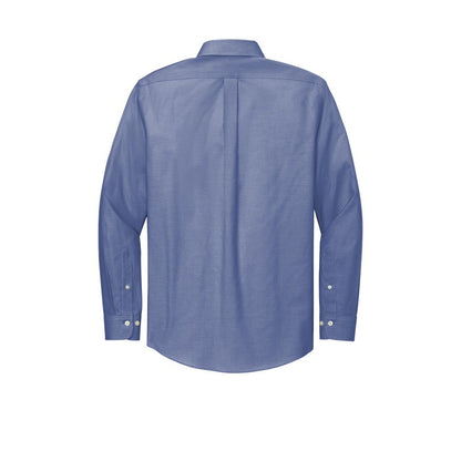 QNERGY Brooks Brothers® Wrinkle-Free Stretch Pinpoint Shirt - Cobalt Blue
