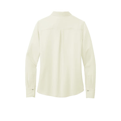 QNERGY Brooks Brothers® Women’s Full-Button Satin Blouse - Off White
