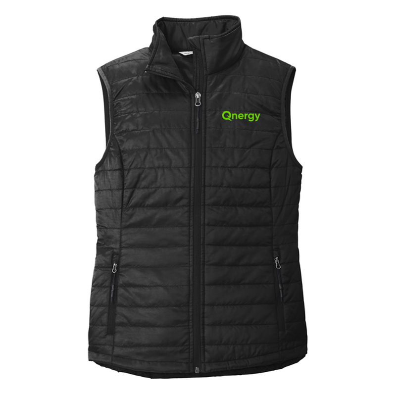 QNERGY Port Authority® Women's Packable Puffy Vest - BLACK