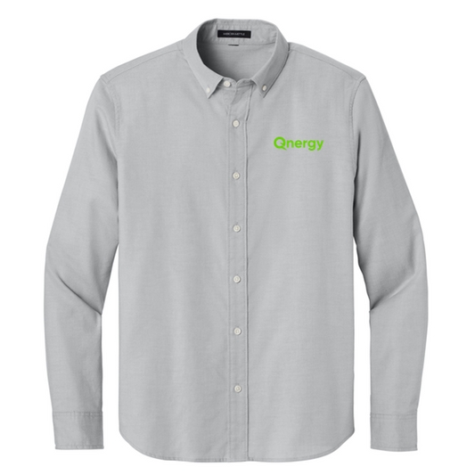 QNERGY Mercer+Mettle® Long Sleeve Modern Oxford Shirt - Gusty Grey