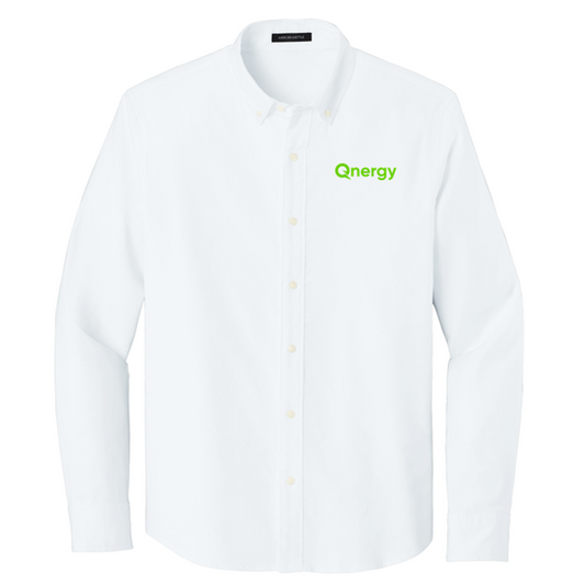 QNERGY Mercer+Mettle® Long Sleeve Modern Oxford Shirt - WHITE