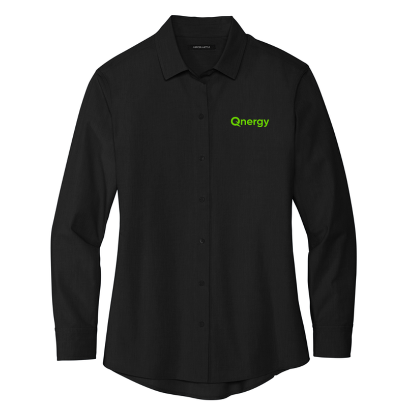 QNERGY Mercer+Mettle® Women’s Long Sleeve Stretch Woven Shirt - BLACK