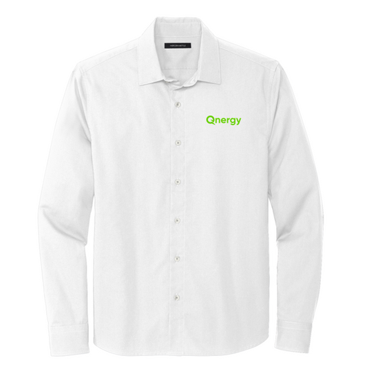 QNERGY Mercer+Mettle® Long Sleeve Stretch Woven Shirt - WHITE