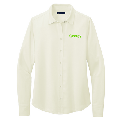 QNERGY Brooks Brothers® Women’s Full-Button Satin Blouse - Off White