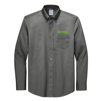 QNERGY Brooks Brothers® Wrinkle-Free Stretch Pinpoint Shirt - Deep Black