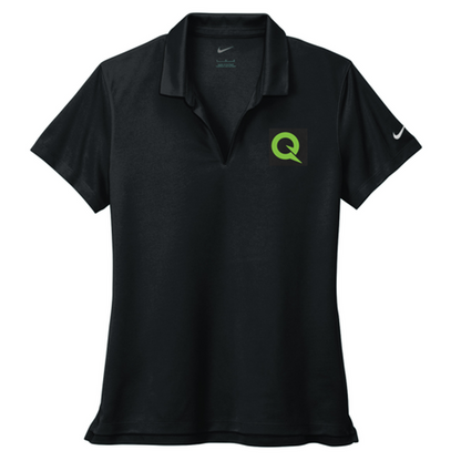 QNERGY Nike Women's Dri-FIT Micro Pique 2.0 Polo - "Q" BLACK