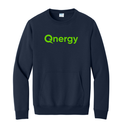 QNERGY Core Fleece Crewneck Pocket Sweatshirt - True Navy