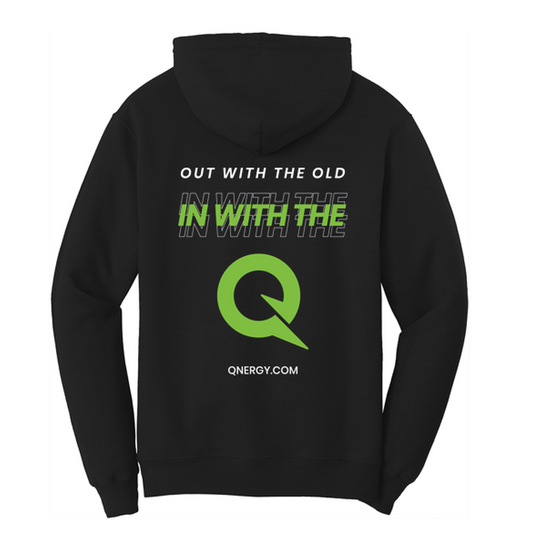 QNERGY Port & Company® Core Fleece Pullover Hooded Sweatshirt - IN WITH THE Q - BLACK