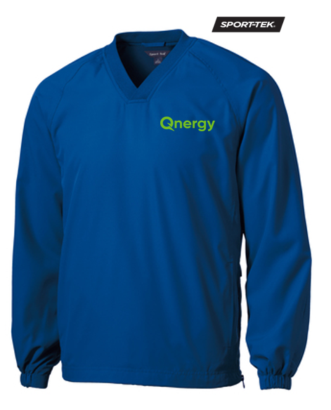 QNERGY Sport-Tek® V-Neck Raglan Wind Shirt - True Royal